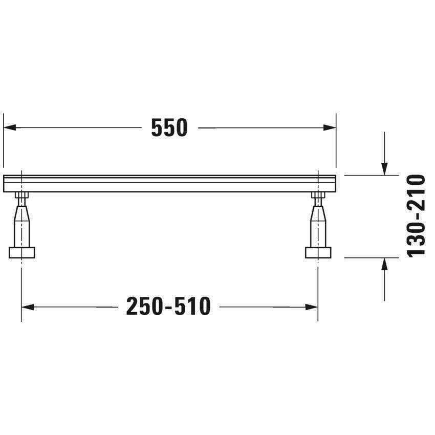 Duravit fürdőkádláb (790100000)