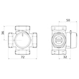 ESBE VRG141 20-4 BM 3/4" keverőszelep 4 járatú (11640200)-1