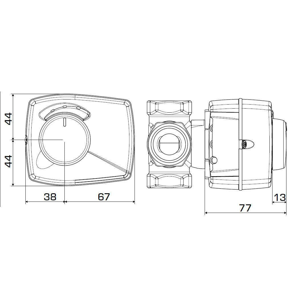 ESBE ARA659 motor proporcionális (0 - 10V) 24V 6NM 45/120s (12520200)