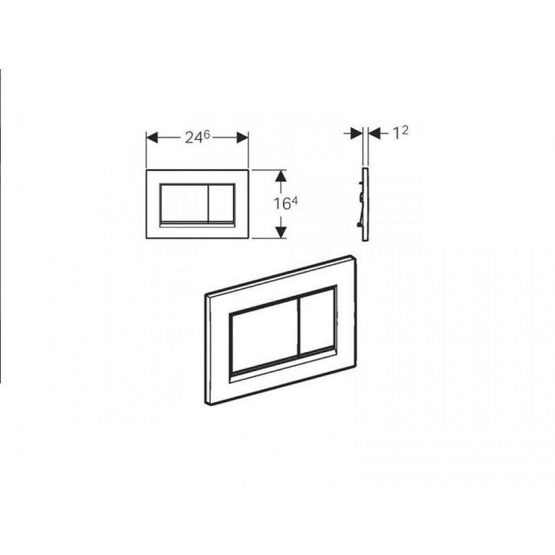 Geberit Sigma30 nyomólap fényes Króm/Fekete-1