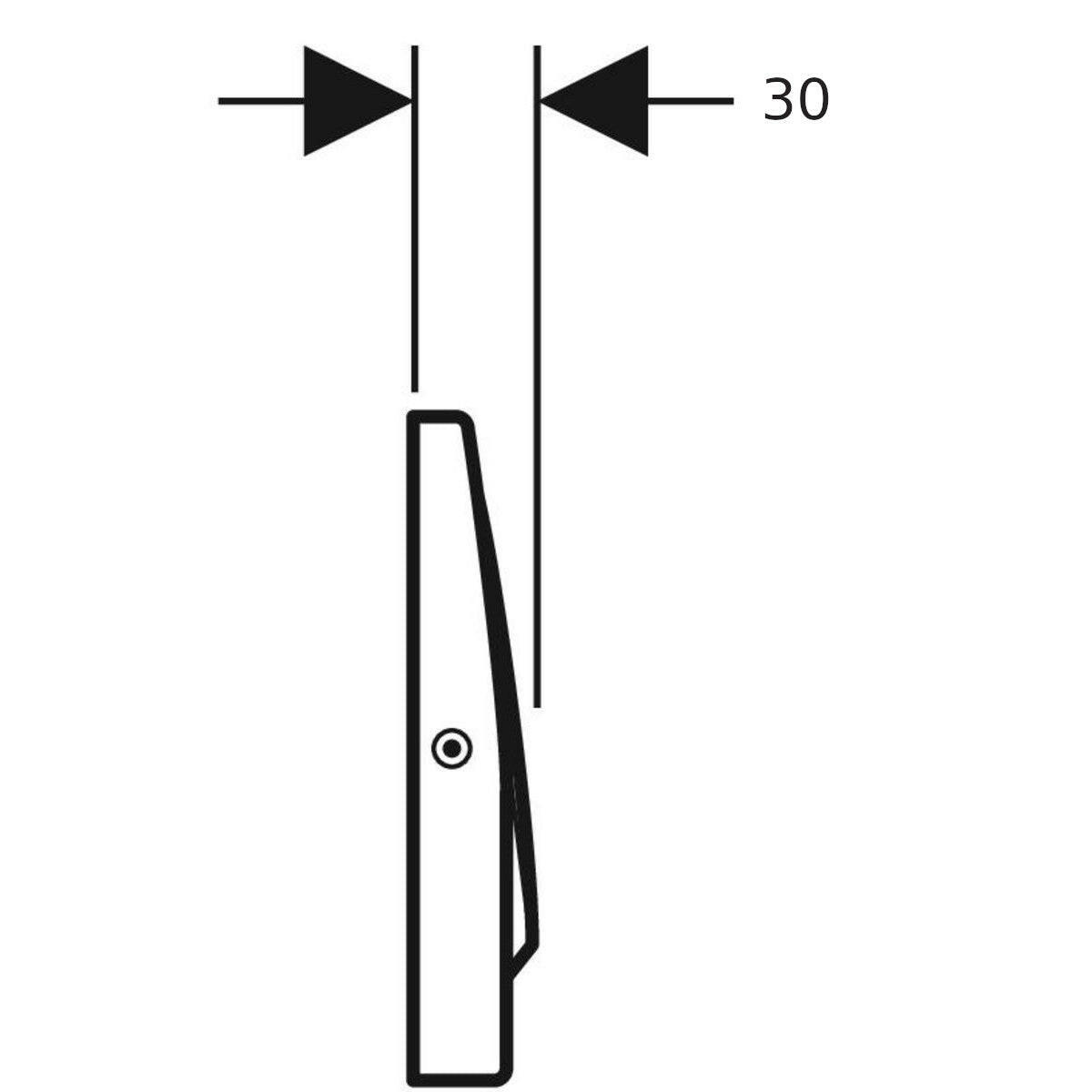 Geberit Delta10 nyomólap rozsdamentes acél, csavarral rögzíthető, öblítés/stop, új cikk-2