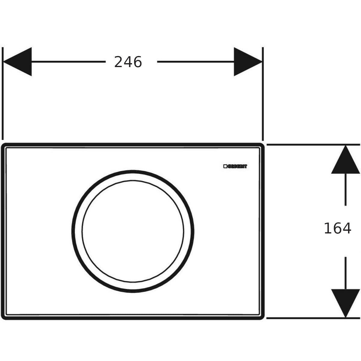 Geberit Delta15 nyomólap fehér öblítés/stop, új cikk, Delta11 helyett-1