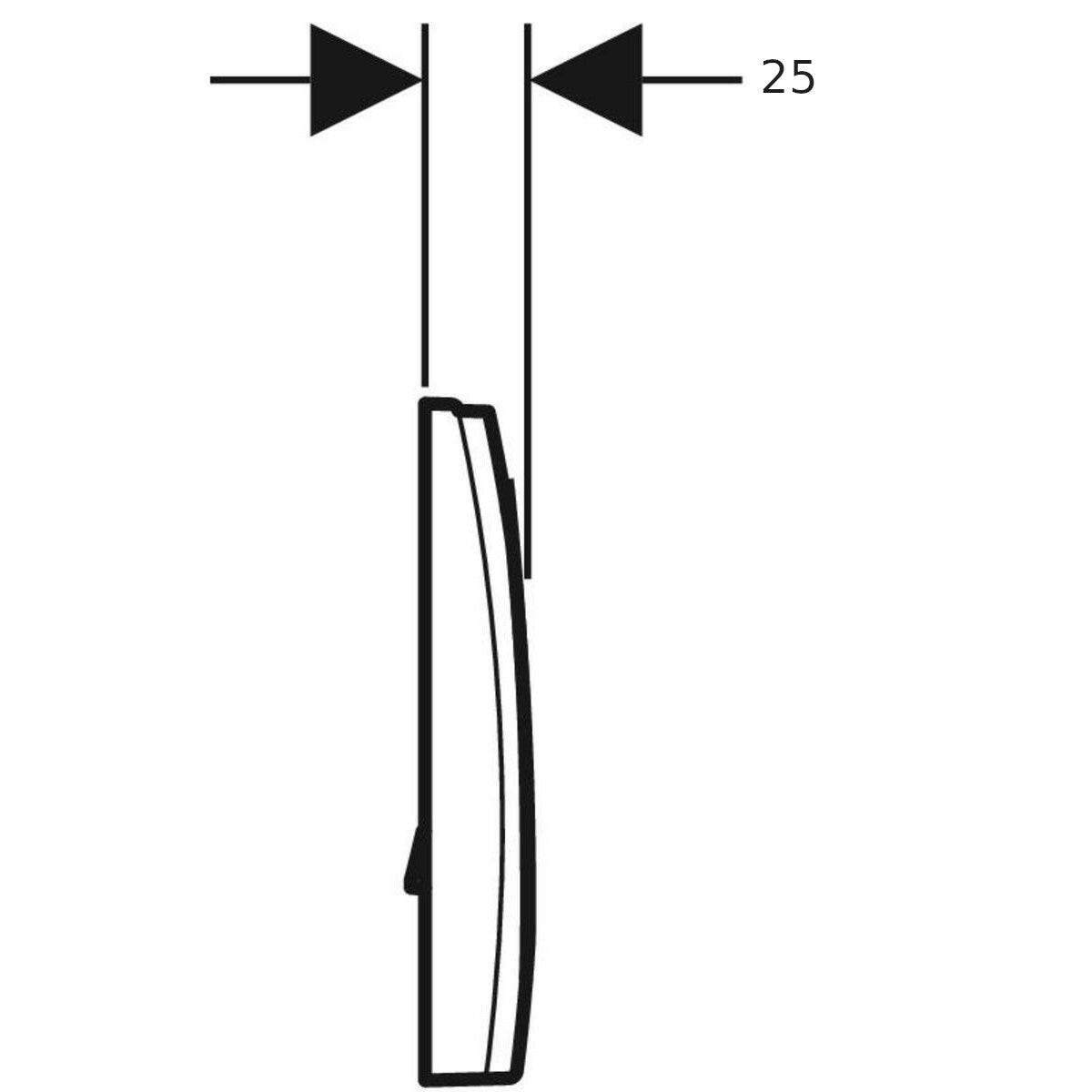 Geberit Delta15 nyomólap fehér öblítés/stop, új cikk, Delta11 helyett-2