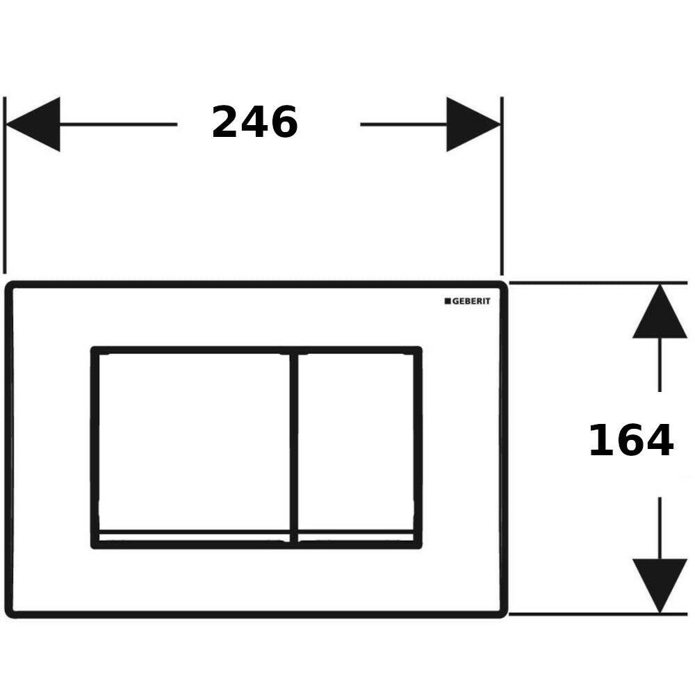 Geberit Delta30 nyomólap fehér 2 mennyiséges, új cikk, Delta50 helyett-1