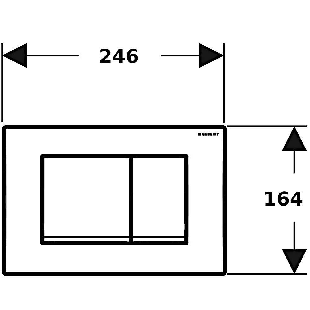 Geberit Delta30 nyomólap fényes króm 2 mennyiséges, új cikk, Delta50 helyett-1