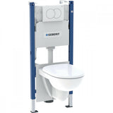 Geberit Duofix Basic WC-tartály csomag, Delta01 fehér nyomólappal és Selnova wc-vel és ülőkével-0