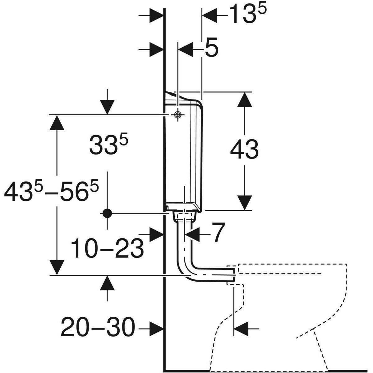 Geberit AP 116 Plus WC - tartály 136.444.11.1
