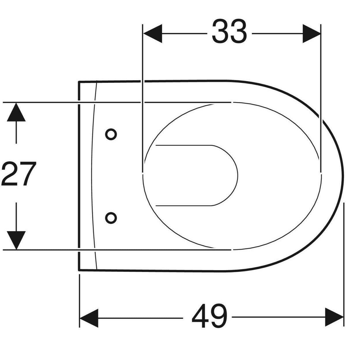 Geberit iCon fali WC, mélyöblítésű, rövidített, zárt formájú, 49cm