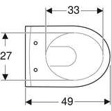 Geberit iCon fali WC, mélyöblítésű, rövidített, zárt formájú, 49cm-2