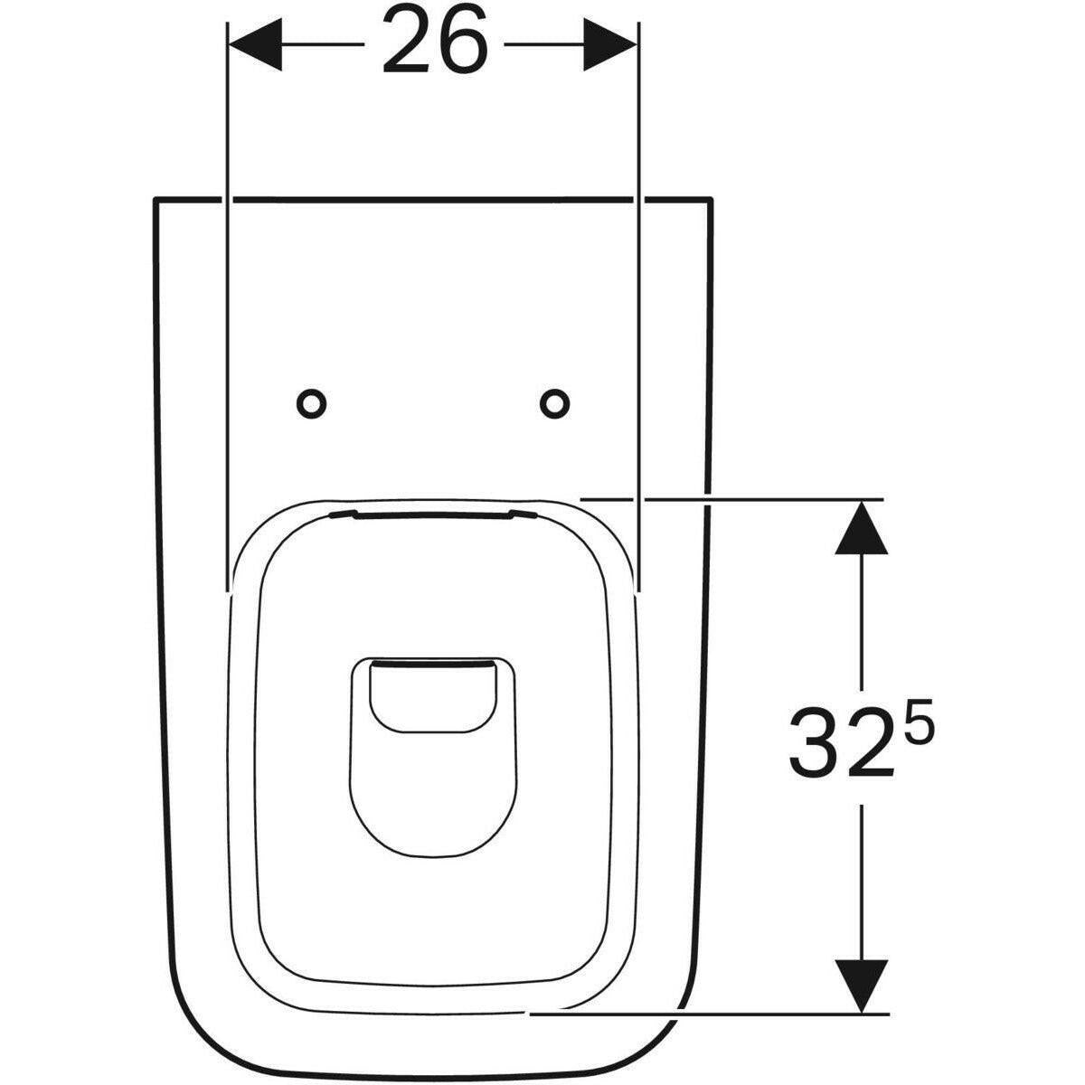 Geberit Icon Square álló WC , mély öbl. fehér, RimFree