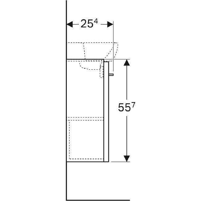 Geberit Selnova alsószekrény kézmosóhoz, egy ajtóval, 30.3x55.7x25.4cm - kifutó-2