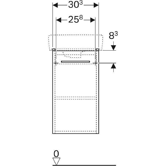Geberit Selnova alsószekrény kézmosóhoz, egy ajtóval, 30.3x55.7x25.4cm - kifutó-4
