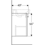 Geberit Selnova alsószekrény mosdóhoz 1 ajtóval 46,4x55,7x40,6 cm, magasfényű (500.178.01.1)-2