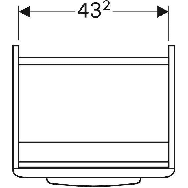 Geberit Selnova alsószekrény mosdóhoz 1 ajtóval 46,4x55,7x40,6 cm, magasfényű (500.178.01.1)-3