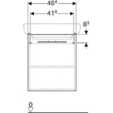 Geberit Selnova alsószekrény mosdóhoz 1 ajtóval 46,4x55,7x40,6 cm, magasfényű (500.178.01.1)-4