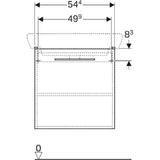 Geberit Selnova alsószekrény mosdóhoz 1 ajtóval, 54.4x55.7x44.6cm - kifutó, helyette: 501.252.00.1-1