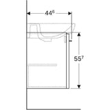 Geberit Selnova alsószekrény mosdóhoz 1 ajtóval, 54.4x55.7x44.6cm - kifutó, helyette: 501.252.00.1-2