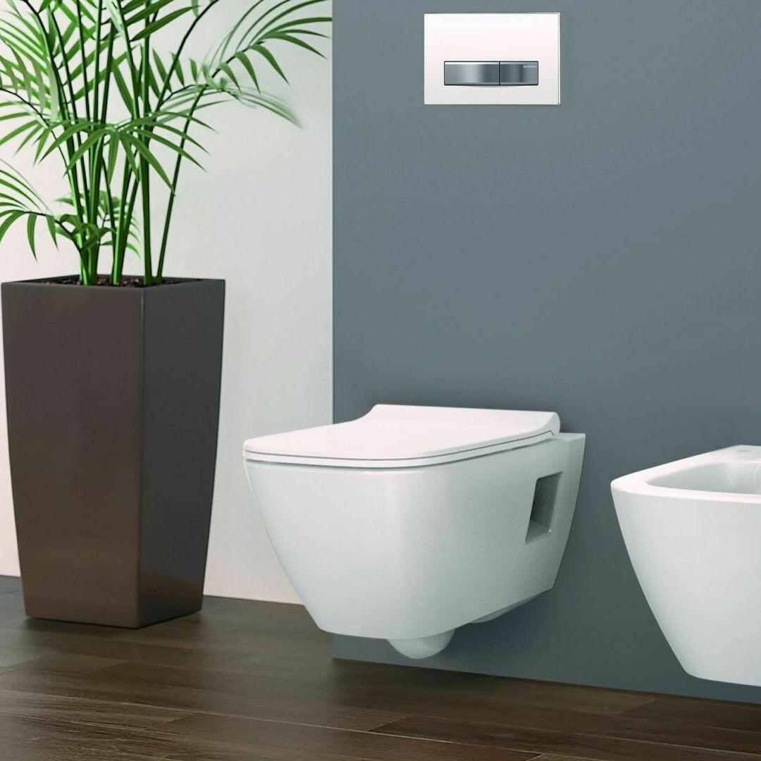 Geberit Smyle Square WC fali mély, Rimfree - kifutó, helyette: 501.546.01.1-2