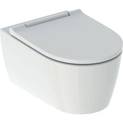 Geberit ONE fali WC - csésze, TurboFlush, WC tetővel, mélyöblítésű, 54cm, fehér, KeraTect®