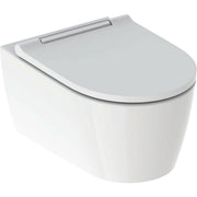 Geberit ONE fali WC csésze, TurboFlush, WC tetővel, fényes króm