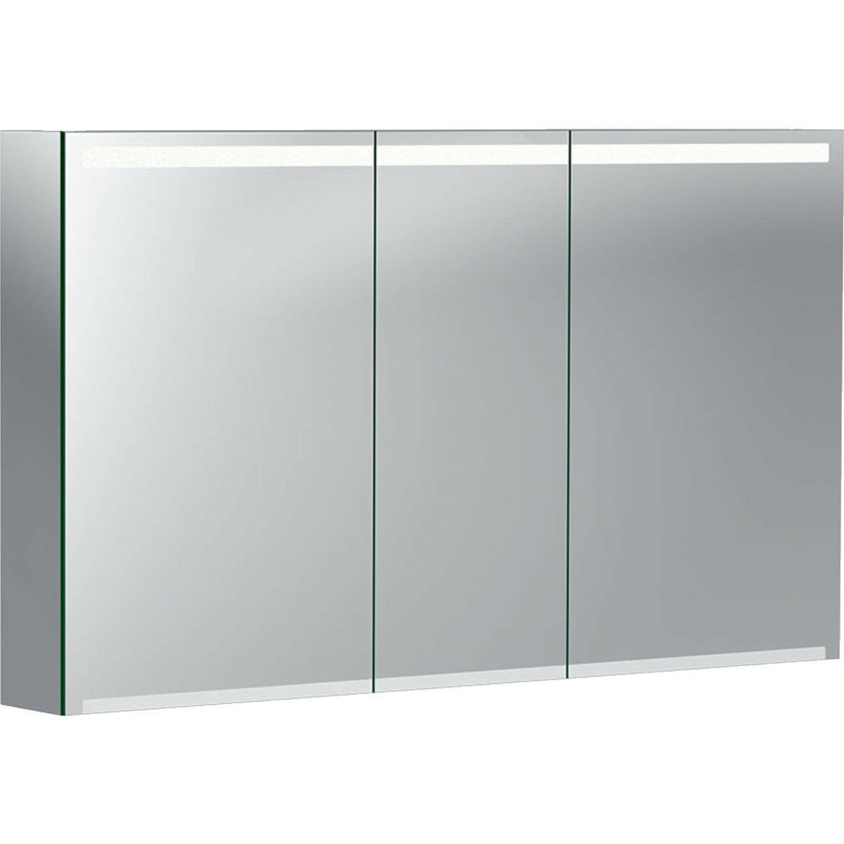 Geberit Option tükrös szekrény világítással, három ajtóval, 120x70x15cm-0