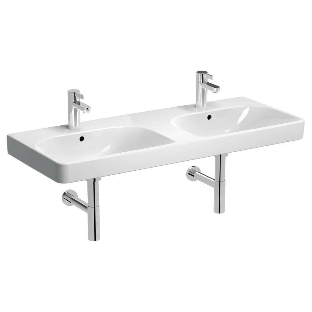 Geberit Smyle Square dupla mosdó, 120x16,5x48cm
