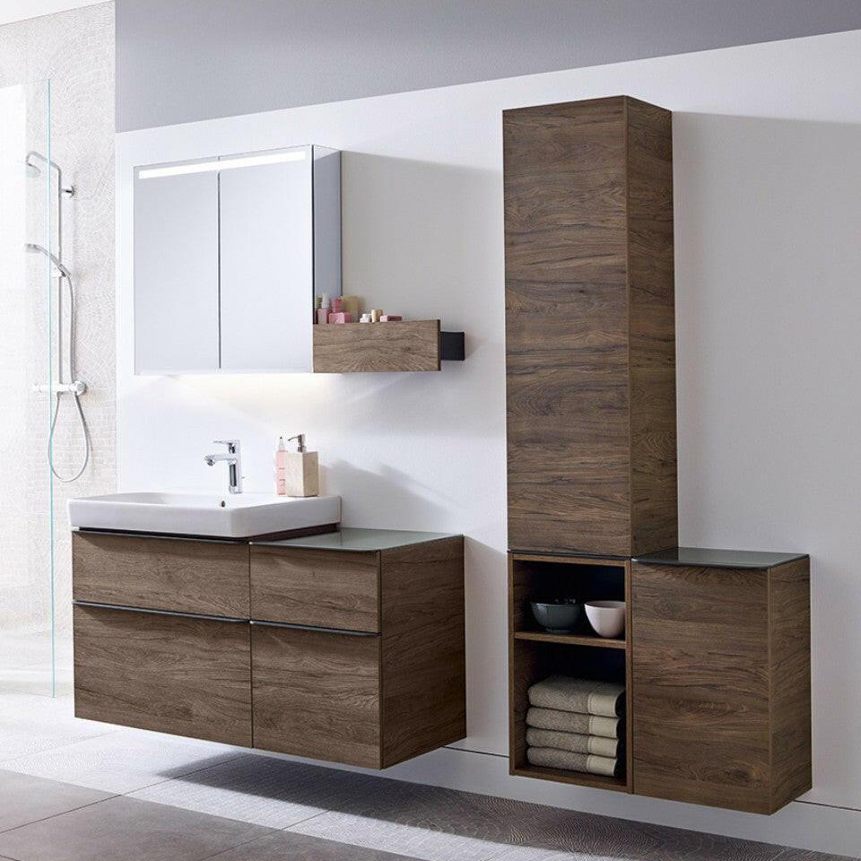 Geberit Smyle Square mosdó, 75 x 16,5 x 48cm, csaplyuk középen
