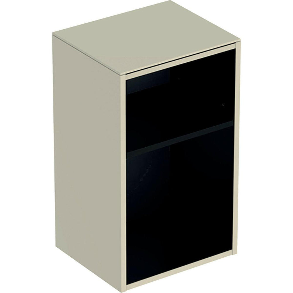 Geberit Smyle Square oldalsó szekrény, nyitott , 36x60x29.9cm, magasfényű, homokszürke