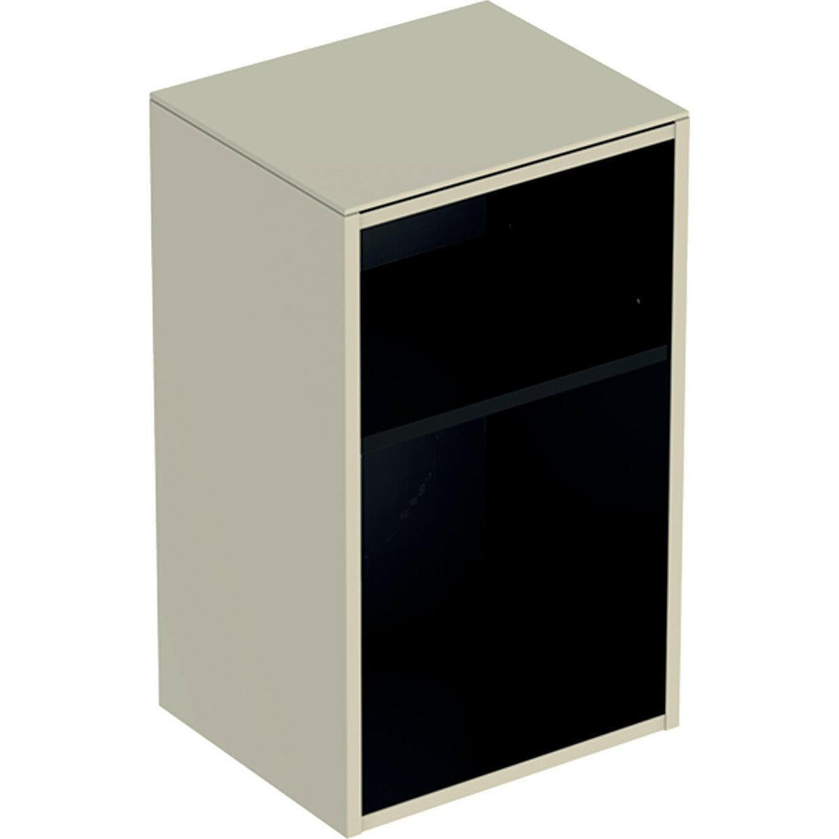 Geberit Smyle Square oldalsó szekrény, nyitott , 36x60x29.9cm, magasfényű, homokszürke