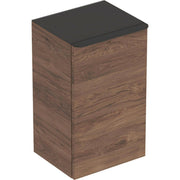 Geberit Smyle Square oldalsó szekrény, egy ajtóval, jobbra nyíló, 36x60x32.6cm, feketedió hickory