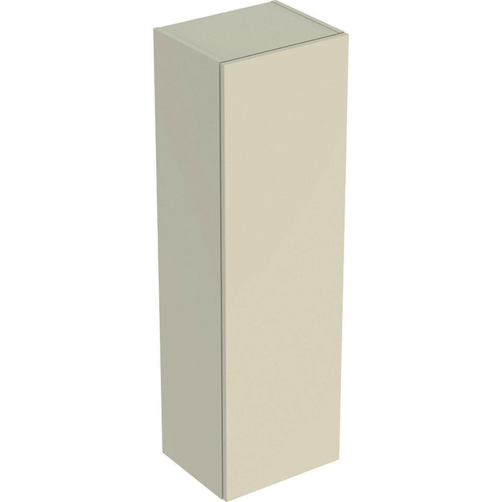 Geberit Smyle Square középmagas szekrény, 1 ajtóval, 36x118x29,9cm, magasfényű lakkozott homokszürke