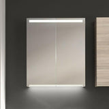 Geberit Option tükrös szekrény világítással, két ajtóval, 60x70x15cm,-1