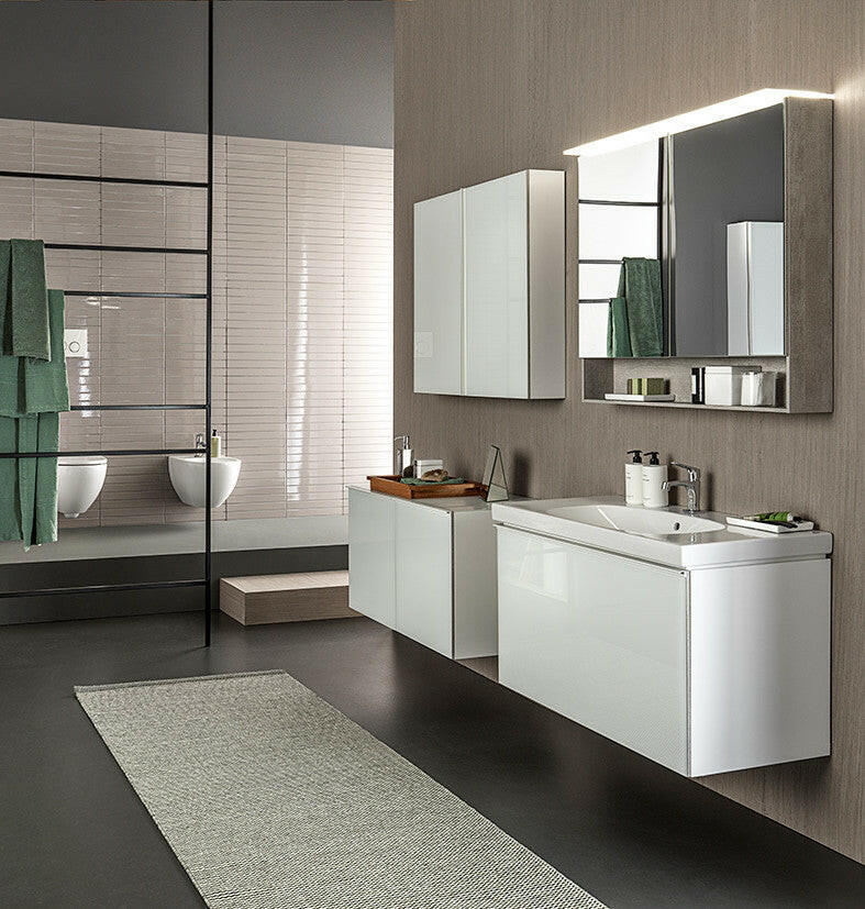 Geberit Acanto alsó szekrény mosdóhoz, magasfényű fehér, 89x53,5x47,5cm-1