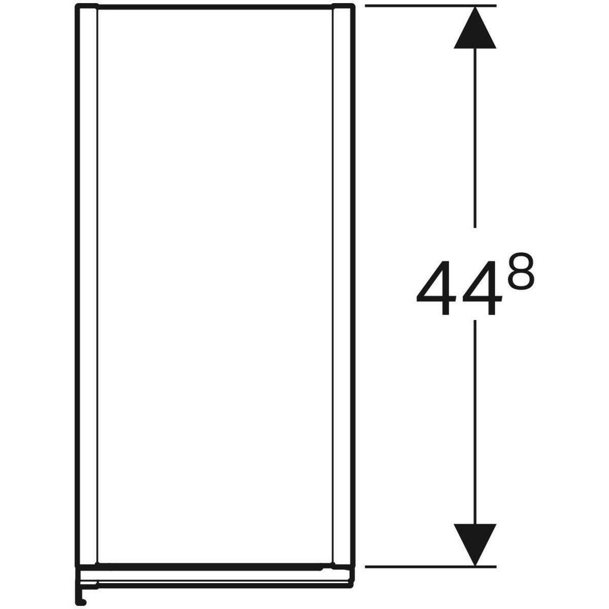 Geberit Acanto magas kiegészítő szekrény két kihúzható fiókkal, magasfényű fehér, 22x173x47,3 cm-1