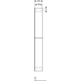 Geberit Acanto magas kiegészítő szekrény két kihúzható fiókkal, magasfényű fehér, 22x173x47,3 cm-2