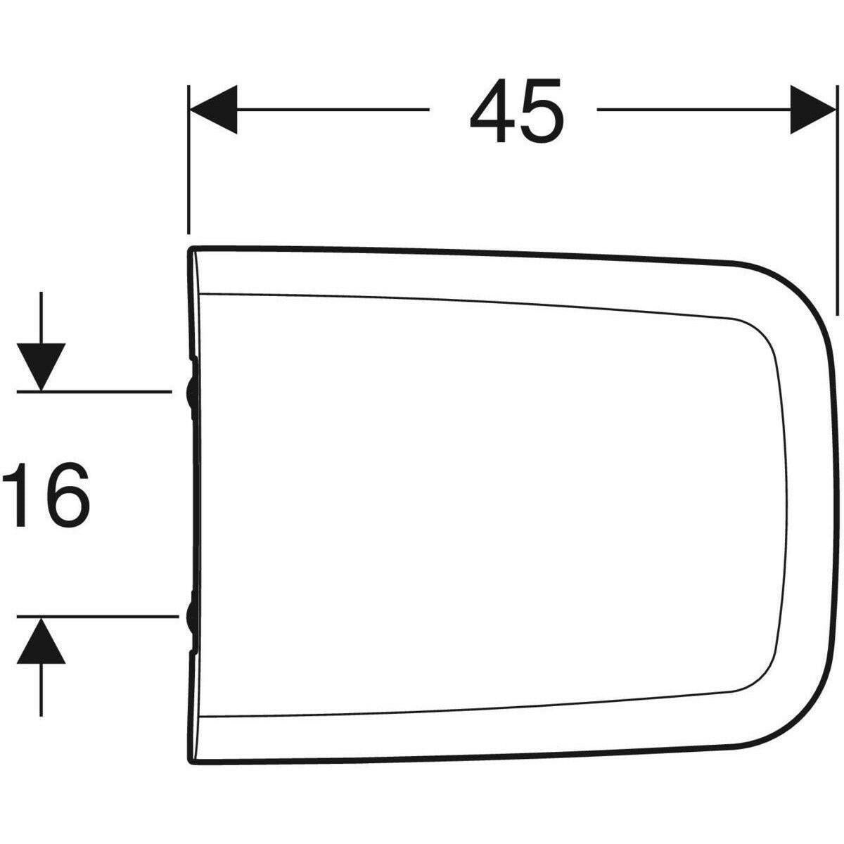 Geberit iCon Square WC tető, lecsapódásgátlós, gyorskioldós, Wrapover (500.837.01.1)