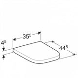 Geberit Selnova Square WC tető, lecsapódásgátlós, rögzítés felülről-1
