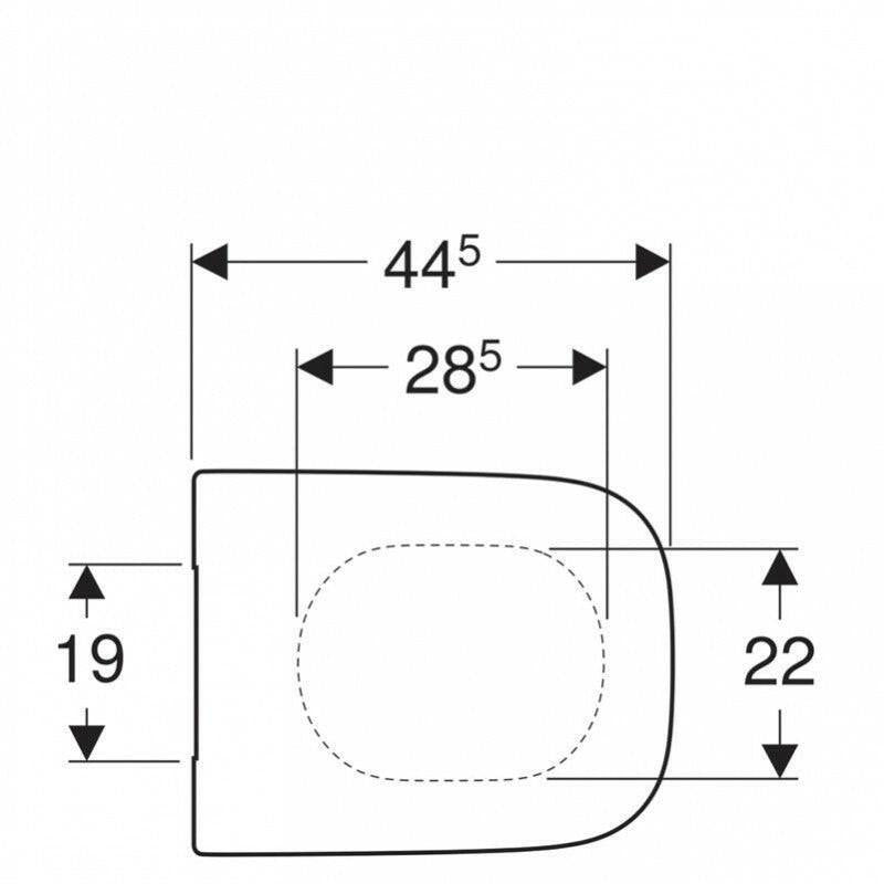 Geberit Selnova Square WC tető, lecsapódásgátlós, rögzítés felülről (501.556.01.1)