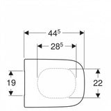 Geberit Selnova Square WC tető, lecsapódásgátlós, rögzítés felülről-2