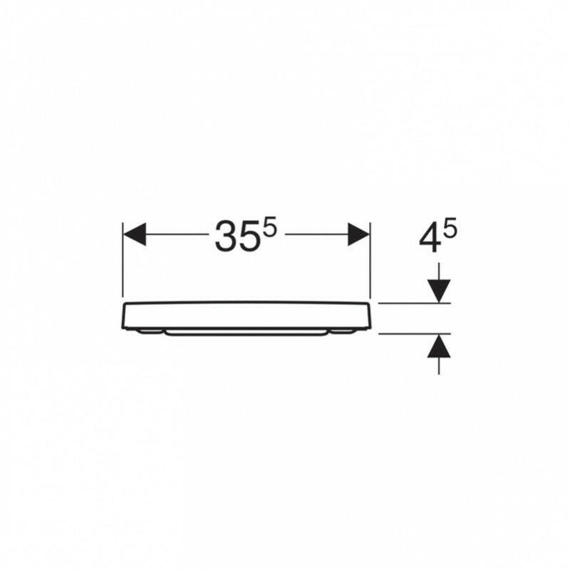 Geberit Selnova Square WC tető, lecsapódásgátlós, rögzítés felülről-4