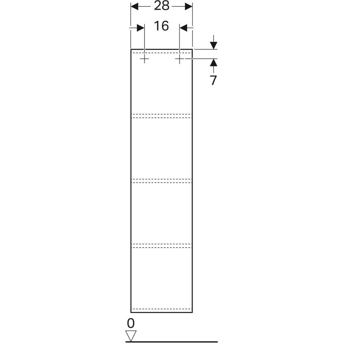 Geberit Icon polc tükörrel, 28x120x14cm, melaminos faszerkezet, természetes tölgy színű (841030000)-3