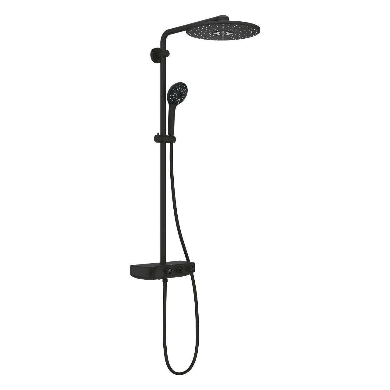 Grohe Euphoria SmartControl 310 termosztátos zuhanyrendszer, szín: phantom black (22120KF0)