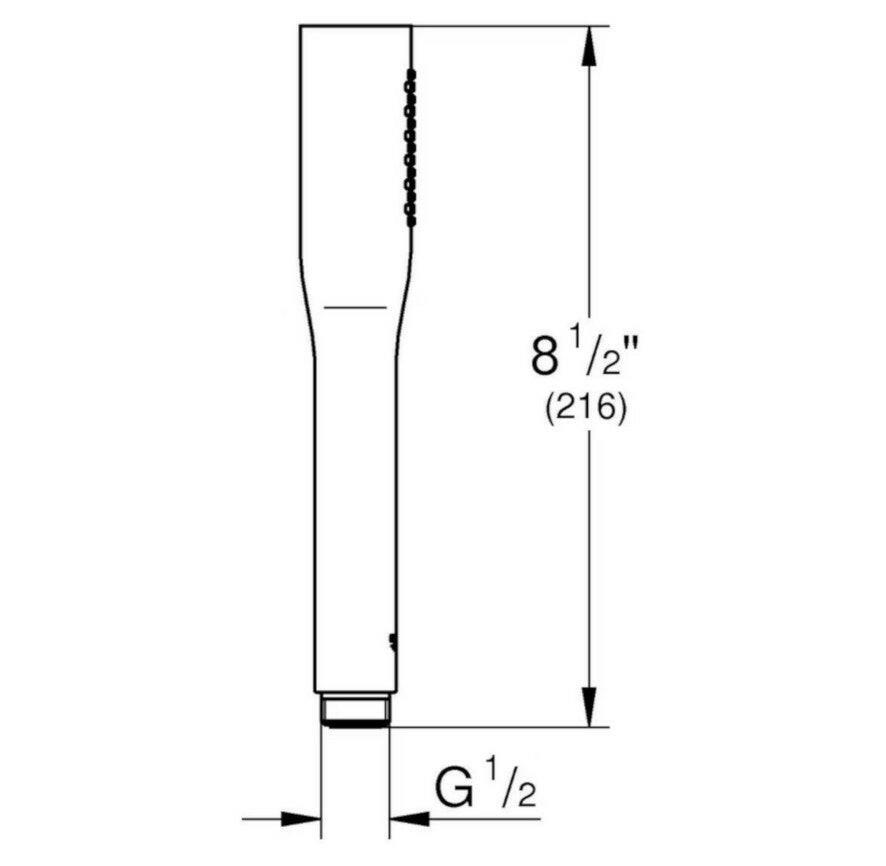 Grohe Euphoria Cosmopolitan Stick kézizuhay, 1 féle vízsugárral, szín: phantom black-3