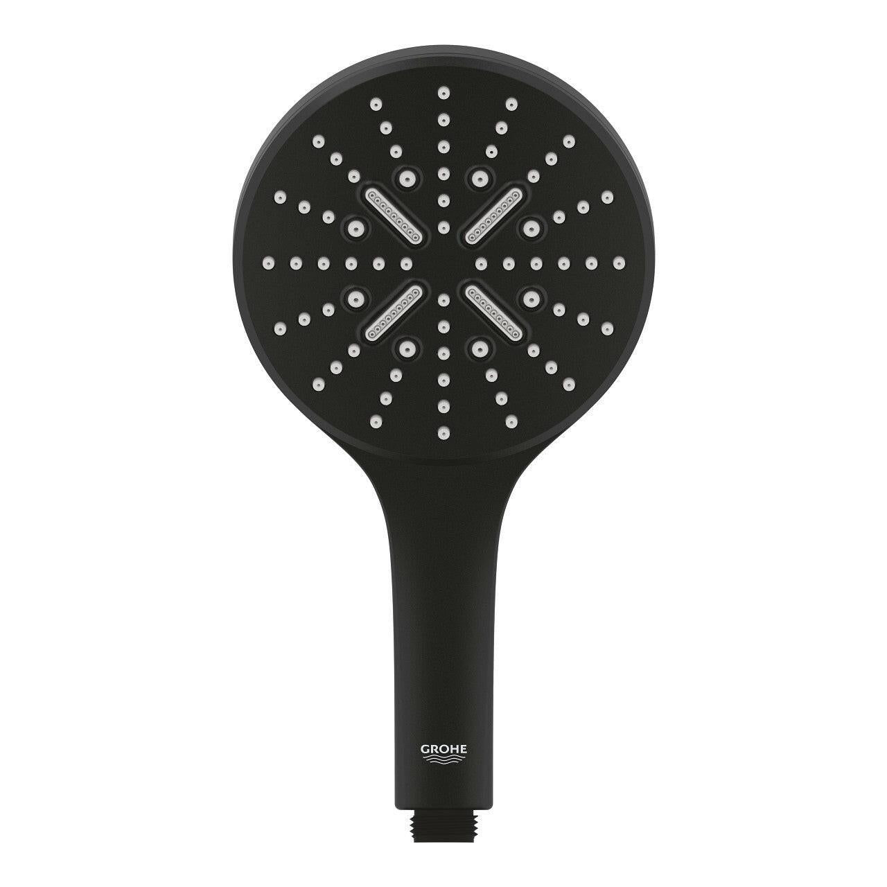Grohe Rainshower SmartActive 130 kézizuhany, 3 féle vízsugárral, szín: phantom black (22127KF0)