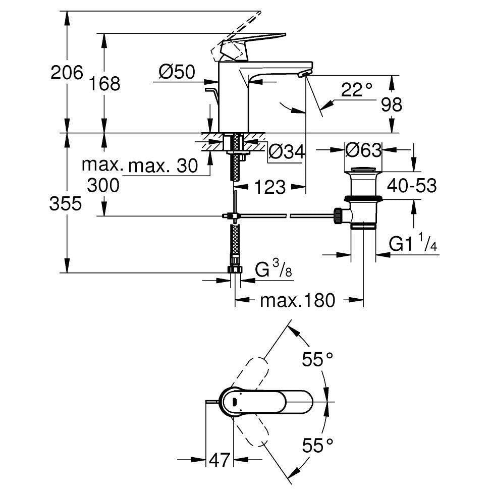Grohe Eurosmart Cosmopolitan mosdócsaptelep M (23325000)