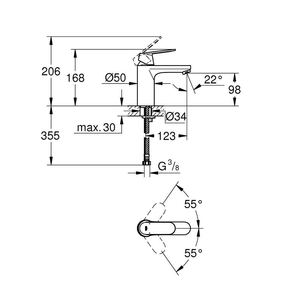 Grohe Eurosmart Cosmopolitan mosdócsaptelep-1