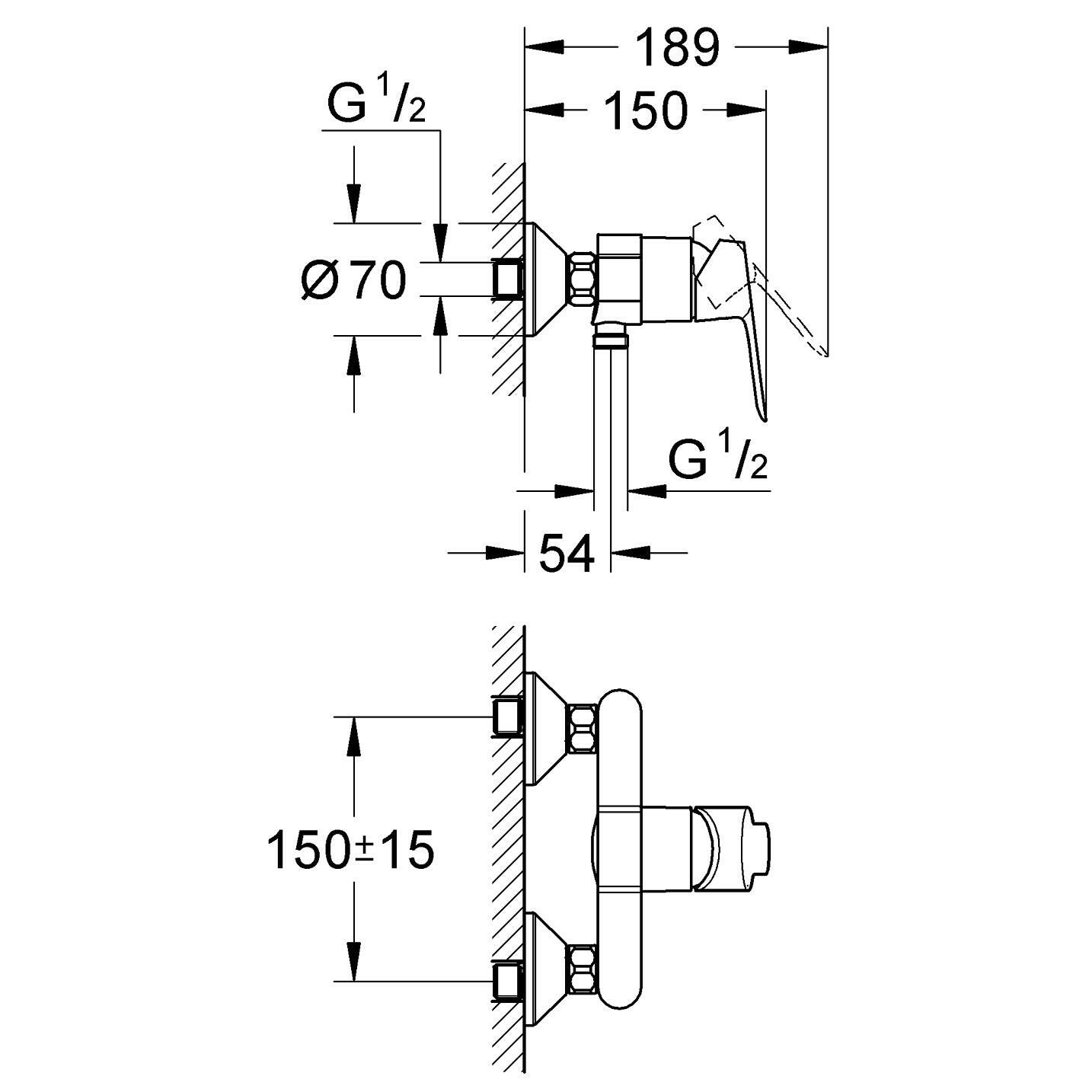 Grohe Bauedge zuhany csaptelep (23333000)-2