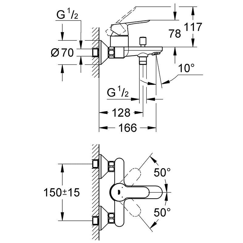 Grohe Bauedge kádcsaptelep (23334000)-1