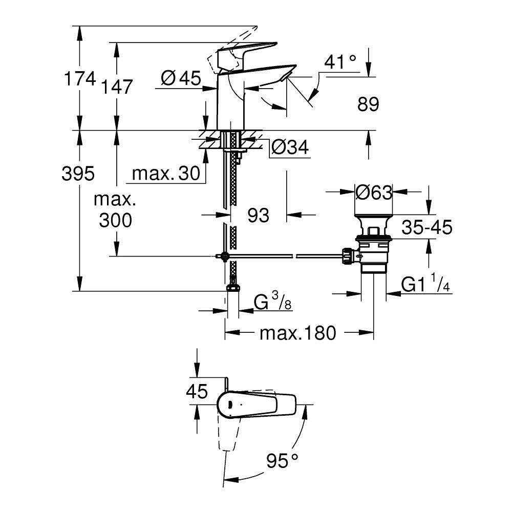 Grohe Bauedge mosdócsaptelep S (23559001)