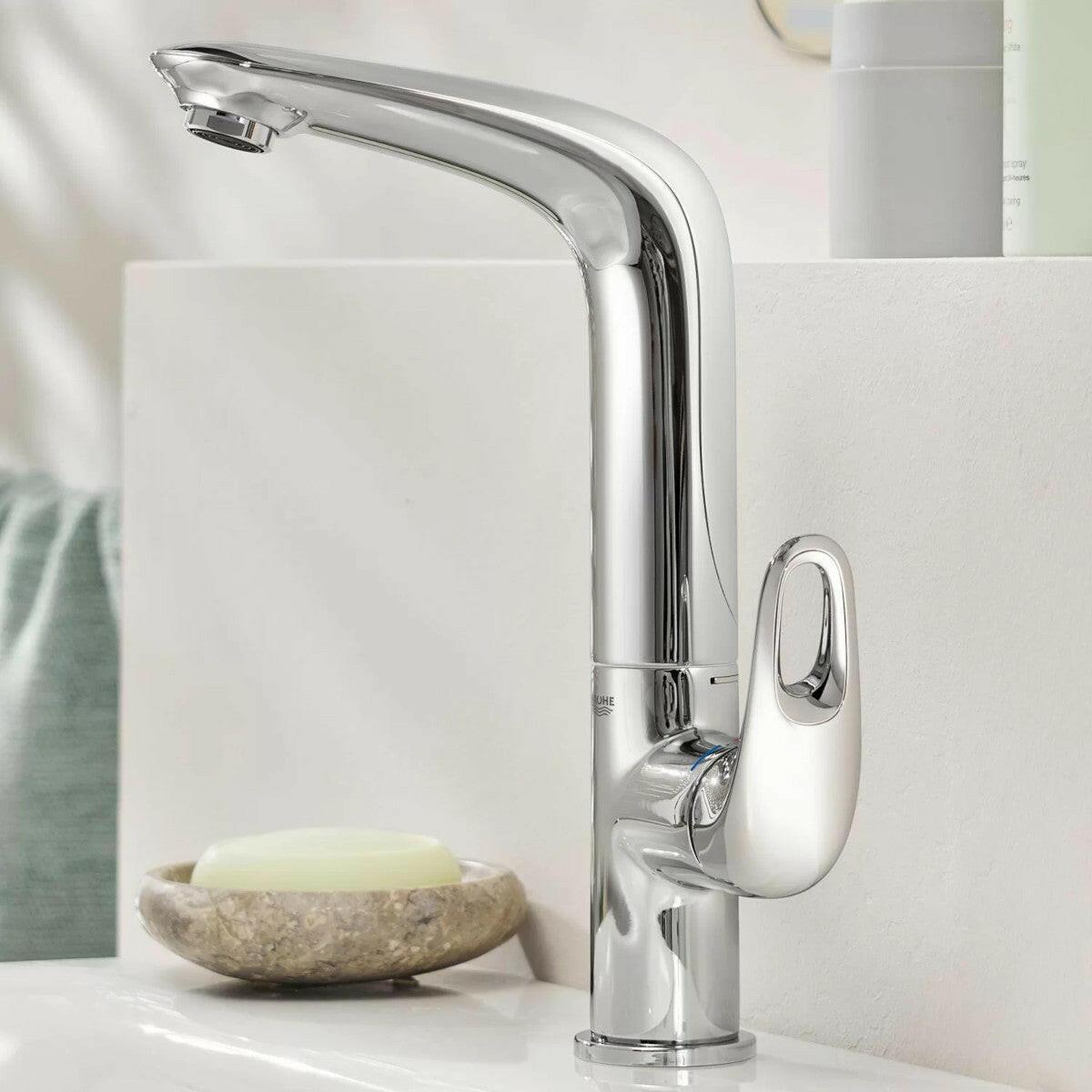 Grohe Eurostyle mosdó csaptelep magas húzórudas leeresztőgarnitúra (23569003)